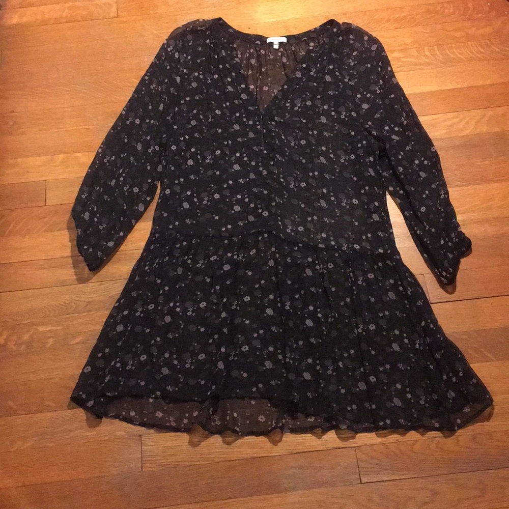 Joie Long Sheer Floral Tunic